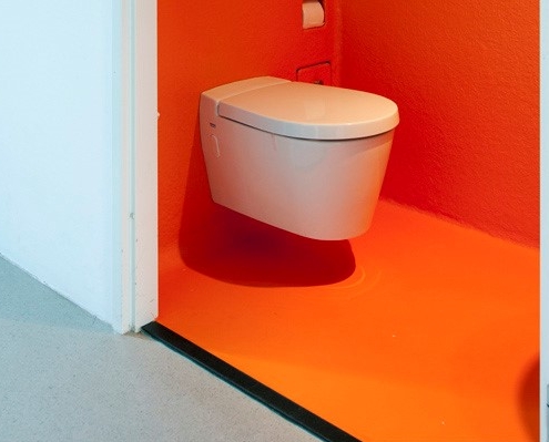 Polyester toilet, WC ruimte van polyester